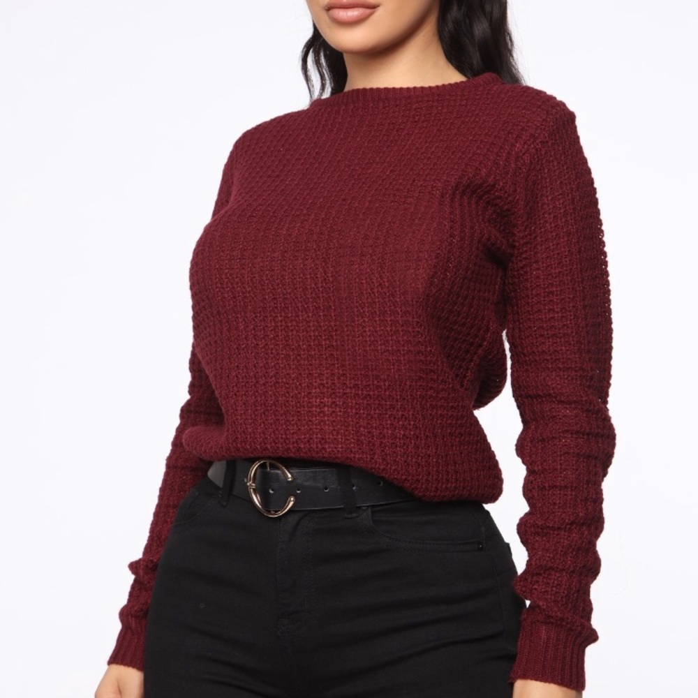Fashion Nova Cage Back Soulmate Sweater
